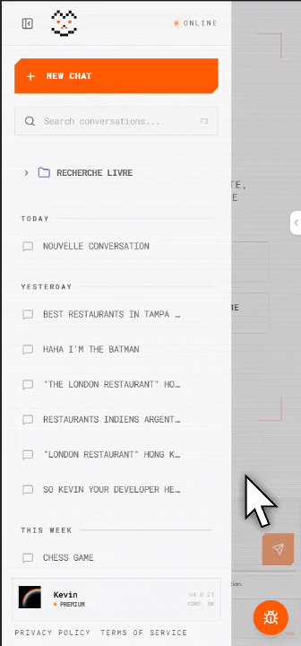 Animated tour of the Chaaaaa home screen